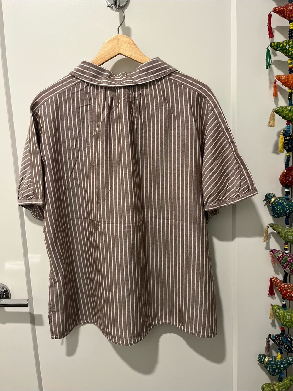 Lola River Striped Top, Large, NWT, Brown Cream - Picture 5 of 7